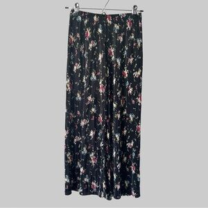 New Look Floral Culotte-style Wide Leg Pleated Cropped Pants Made in UK